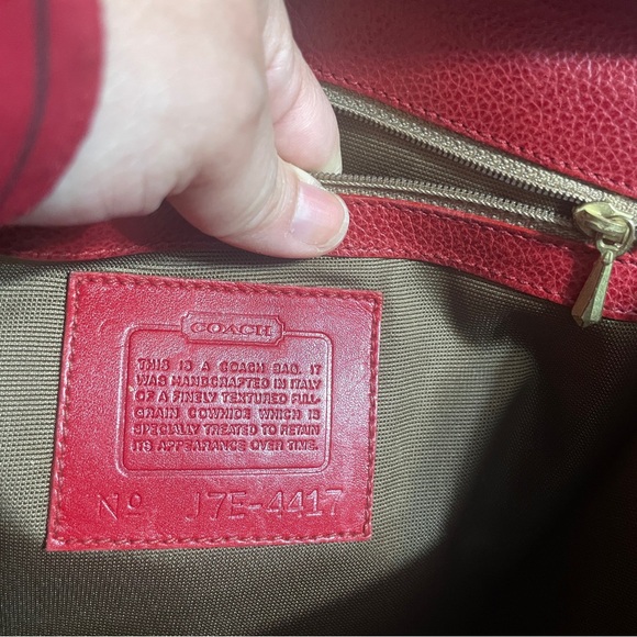 Vintage Coach Madison Biltmore Italy 4417 Top Handle Red. - Picture 3 of 16